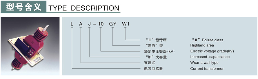 LAJ-10GYW1型電流互感器型號說(shuō)明