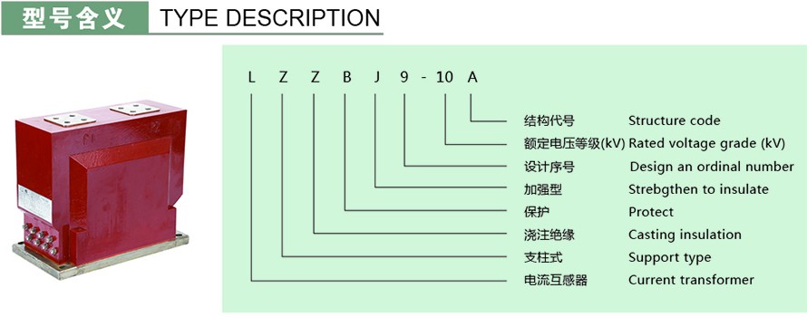 LZZBJ9-10A型電流互感器型號說(shuō)明