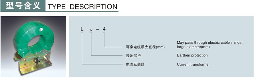 LJ-2型零序電流互感器型號說(shuō)明