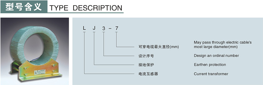 LJ3-7型零序電流互感器型號說(shuō)明